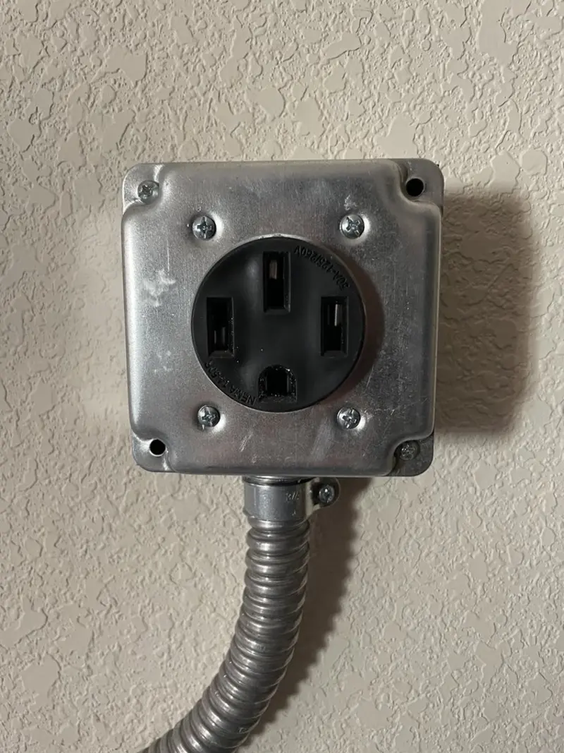 NEMA 14-50 outlet installed for Smart Home Electrical in Baxter
